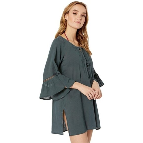 Like new O'NEILL Saltwater Solids Swim Cover Up in Deep Teal Size Medium - Picture 1 of 11